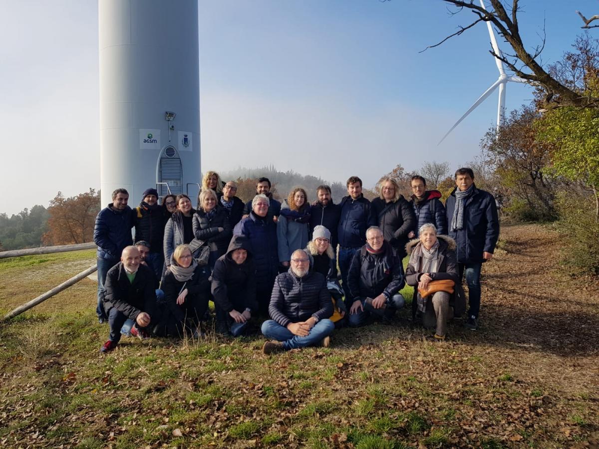 Visita dell'Amministrazione e dei Consiglieri Comunali all'impianto eolico di Rivoli.
