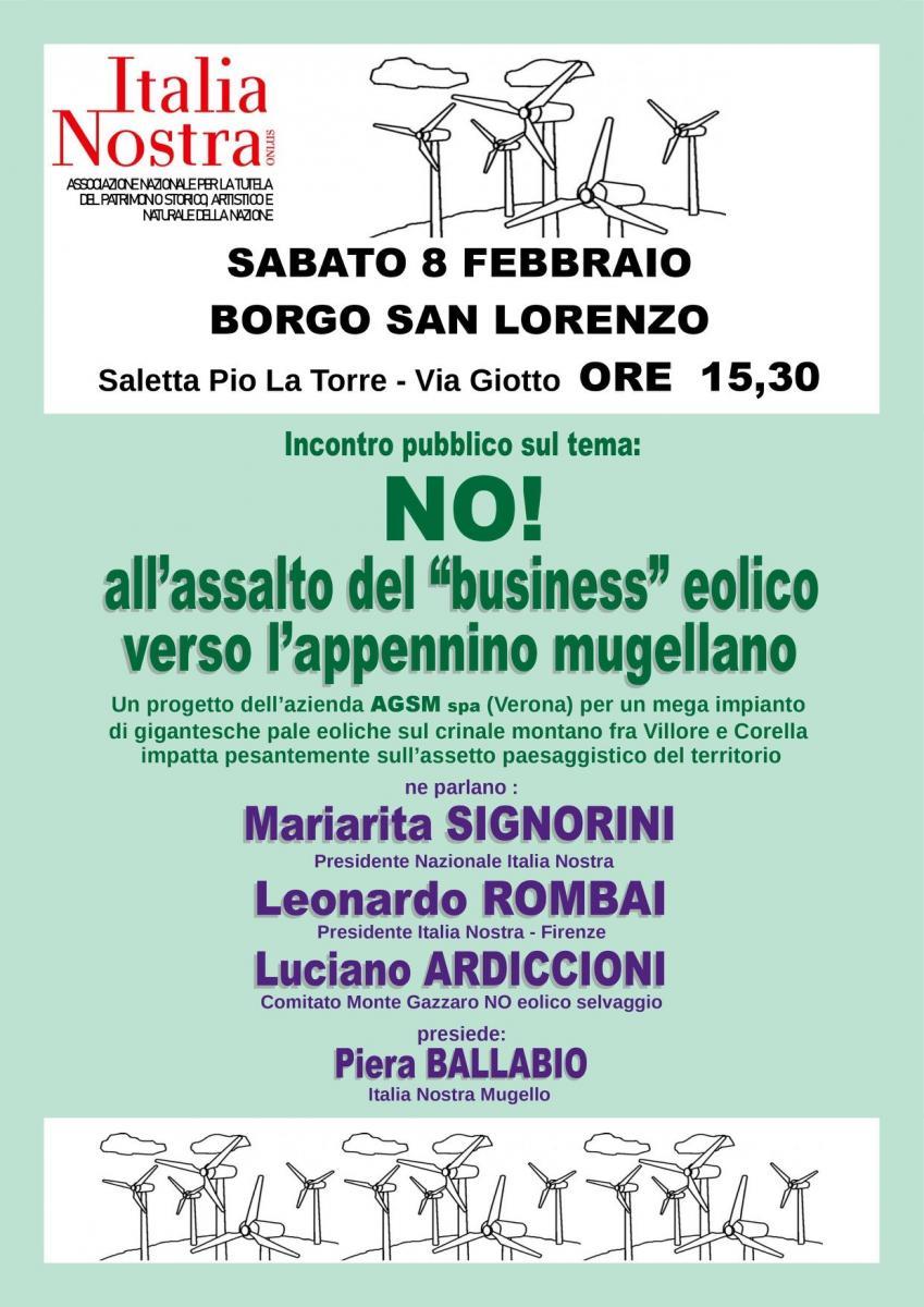 Italia Nostra organizza un’assemblea pubblica: “No all’assalto del business eolico” 
